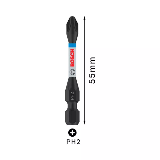 Bosch Par De Bits 55Mm Philips Ph2 Pro Impact - 2608522520