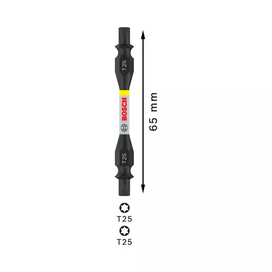 Bosch Bit Ponta Dupla Torx T25 65Mm Pro Impact - 2608522541