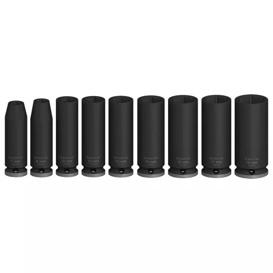 Bosch Jogo De Soquetes Longos 3/8" Pro Impact Com 9 Peças - 2608003037