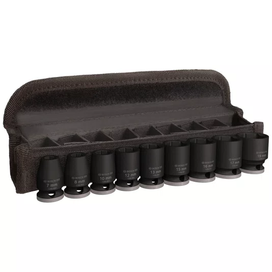 Bosch Jogo De Soquetes Standard 3/8" Pro Impact Com 9 Peças - 2608003036