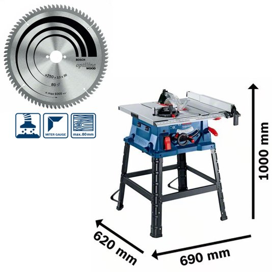 Serra De Mesa Bosch Gts 254 1800W 220V Disco De 254M Bosch