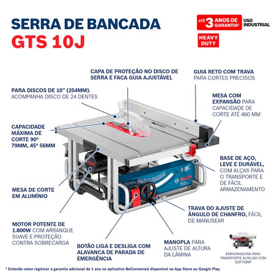 Serra De Bancada Gts 10 J Professional Bosch - 0601B305E0