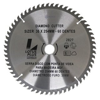 Serra Disco Videa Mdf 254X60 Dt 20/1 - 2827 - Lotus
