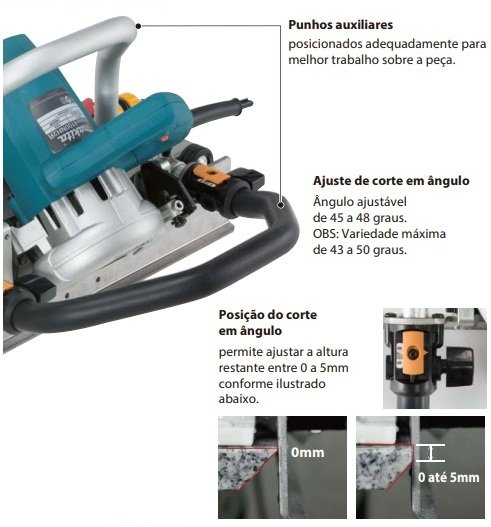 Serra Marmore Com Base Inclinada Flutuante - 4100Nh2W-220V - Makita