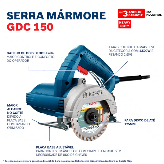 Serra Marmore Titan Gdc 150 - Br 220V - 06015486E0 - Bosch