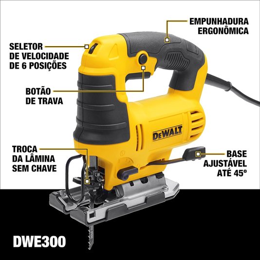 Serra Tico-Tico Orbital 650W Dwe300-B2 - Dewalt