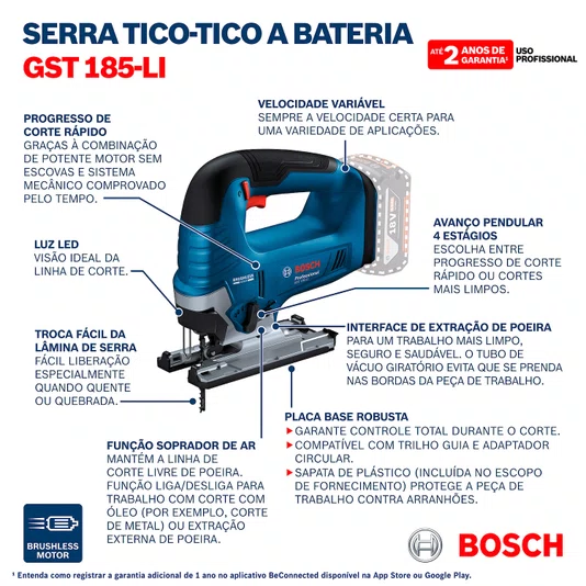 Serra Tico-Tico 18V Gst 185Li Sb Bosch - 06015B30E1