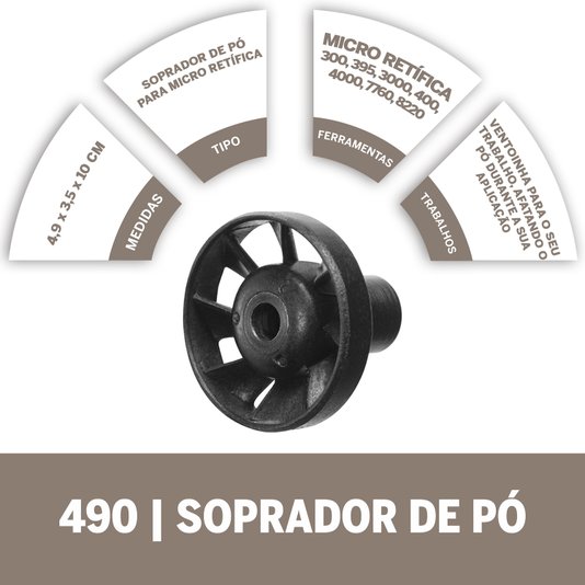 Soprador De Pó Para Micro Retífica 490 Dremel - 26150490Aa