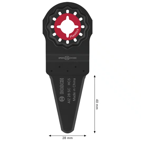 Bosch Lâmina De Corte De Plástico 28X40Mm Aiz 28Sc Multi Material Starlock - 2608669272