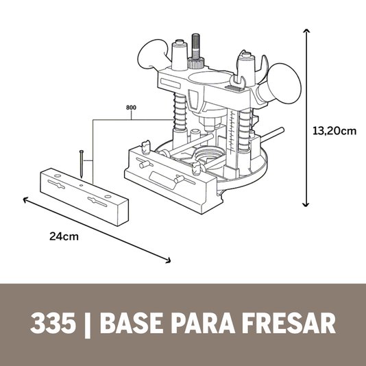 Suporte P/ Tupia Acoplamento Micro Retífica Dremel - 335 - 26150335Ja