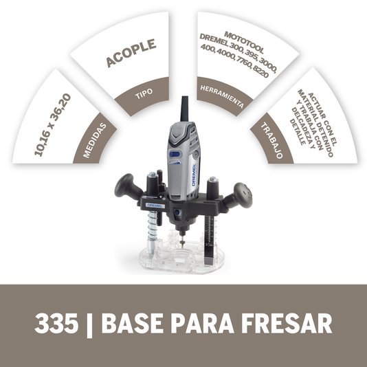 Suporte P/ Tupia Acoplamento Micro Retífica Dremel - 335 - 26150335Ja