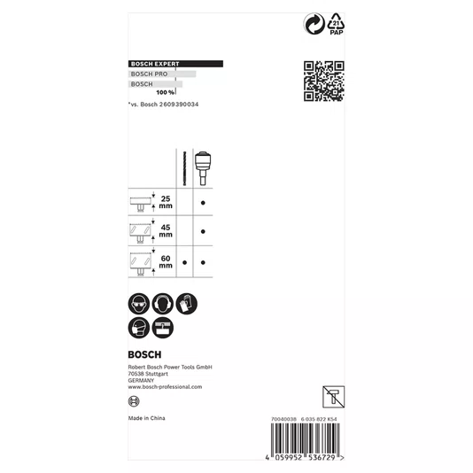 Bosch Suporte Hexagonal Com Broca Guia 8Mm X 60Mm Tct Expert - 2608901965