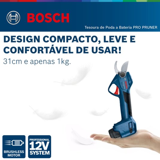 Tesoura Poda A Bateria 12V Gks 18V-68 Gc -Bosch