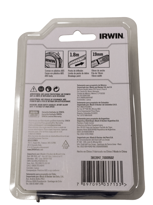 Trena Standard Irwin 5M/ 16Ftx3/4 Iw13947
