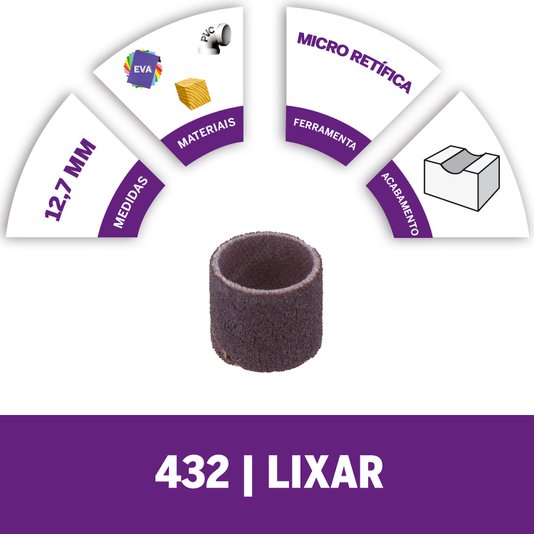 Tubo De Lixa 6 Unidades 12,7Mm 1/2" Grão 120 Dremel - 432 - 2615000432