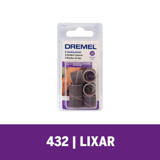 Tubo De Lixa 6 Unidades 12,7Mm 1/2" Grão 120 Dremel - 432 - 2615000432