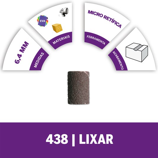 Tubo De Lixa 1/4 6,4Mm De Grão 120 Dremel - 438 - 2615000438