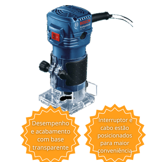 Tupia Bosch Gkf 550 550W 220V Com 2 Pinças - Bosch