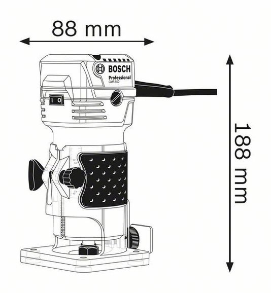 Tupia Bosch Gkf 550 550W 220V Com 2 Pinças - Bosch