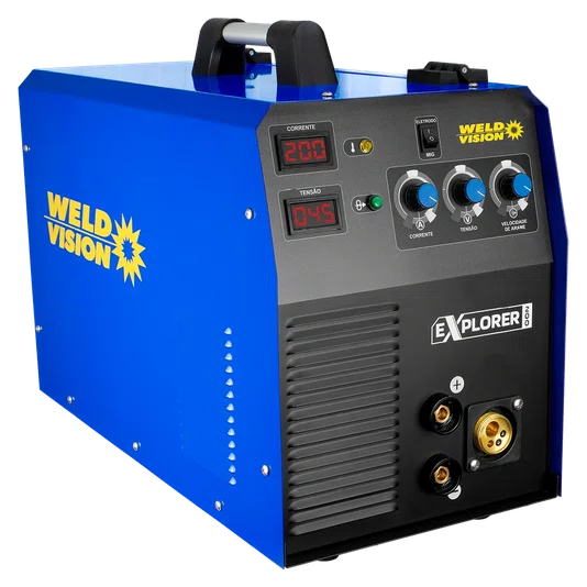 Weld Vision - Explorer 200 Máquina De Solda Mig/Mag/Tig E Eletrodo 220V Monofásica Com Tm/Gt/Pe/Plug 13Mm - 27620