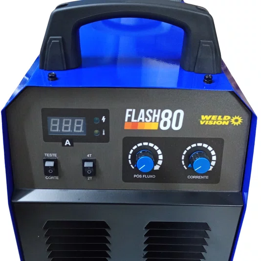Weld Vision - Flash 80 Máquina De Corte A Plasma 80A, Corte 25.4Mm, Trifásica 380V Com Tp/Gt