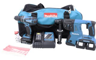 Kit Combo 1Dhr263+1Dhp456+3Bl1840+1Dc18Rc+1Bolsa Dlx2069M Makita - Dlx2069M-220V