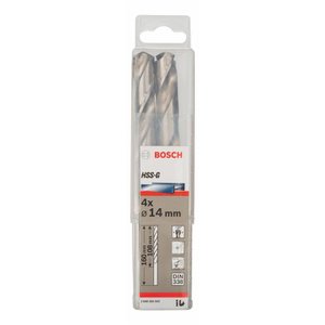 Pacote De 4 Brocas Aço Rápido Hss-G 14Mm  Bosch - 2608585593