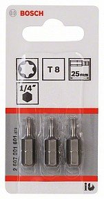 Bits Torx Nº 8 C/ 3 Unidades - 2607001601 - Bosch
