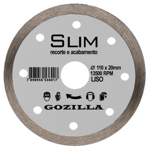 Disco Diamantado Liso 110 X 20Mm Slim Gozilla - Slim10L