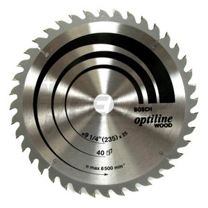 Disco S Circ 9 1/4 (235Mm) 40 Dentes - 2608640886 - Bosch