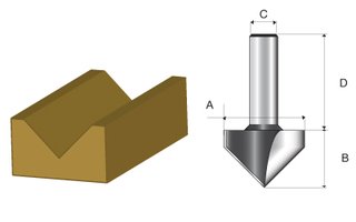 Fresa Ponta "V" 6 Mm Makita - D-09597