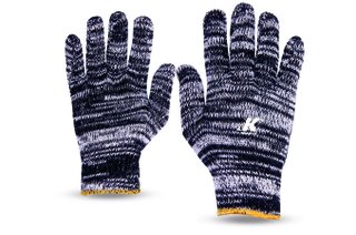 Luva Tricotada Mesclada Com Punho Amarelo Kalipso - 02.11.1.2