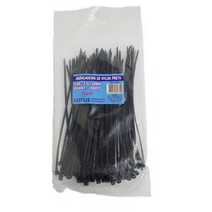 Abraçadeira De Nylon Preta 2,5X150 100 Un. Lotus - 5907