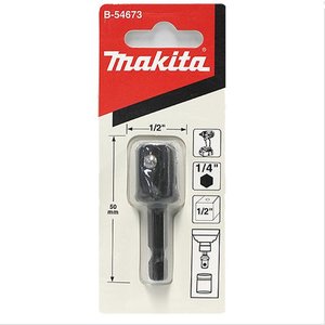 Adaptador De Soquete Sextavado 1/4 - Quad.1/2 - B-54673 - Makita