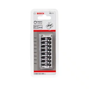 Bosch Jogo De Bits Philips E Pozidriv 25Mm Impact Control Com 8 Peças - 2608522323