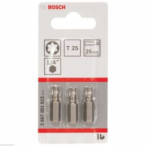 Bits Torx N 25 Com 3 Un. Bosch - 2607001615