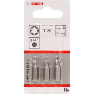 Bits Torx Para Parafusadeira /  N. 20 Com 3 Un. -  Bosch 2607001611