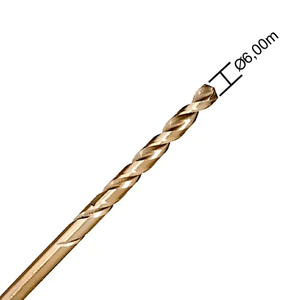 Broca Aço Rápido 6.00Mm Gold Ferrous Dwa30600G
