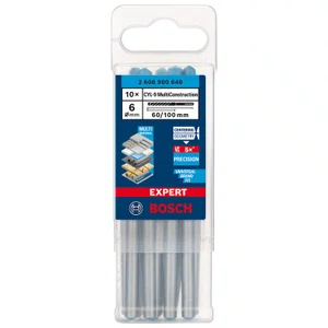 Broca Cyl9 Multiconstruction 10 Peças 6X60X100Mm Bosch - 2608900640