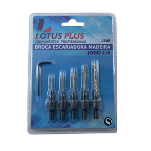 Broca Escariadora Madeira Jogo C/6 - 2805 - Lotus