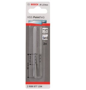 Broca Hss Pointteq 1.5Mm 2Pcs - 2608577154 - Bosch