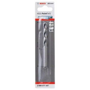 Broca Para Metal Bosch Aço Rápido Hss-Pointteq 6,0Mm - 2608577167 - Bosch