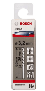 Brocas Para Metal Hss-G 3,2 Mm Bosch - 2608595056