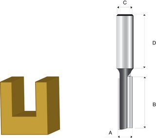Fresa Paralela Dupla 6 Mm Makita - D-09210