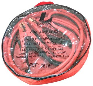 Cabo Carga Bateria 600 A 2,5M T 13,8 V 12/1 - 3616 - Lotus