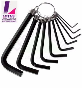 Chave Allen Jogo C/10 Aco Preto 60/12 - 5210 - Lotus
