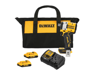 Kit Dewalt Chave De Impact Compacta 13Mm 20V Li-Ion Brushless Atomic + 2 Baterias 2Ah + Carregador Bivolt E Bolsa - Dcf922D2-Br