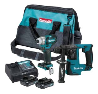Combo Hr140D+Td110D+Dc10Sb+ 02 Baterias Bl1016+ 01 Bolsa Ferramentas - Clx220Sx1 - Makita