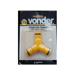 Conector Triplo Engate Rapido 1/2 Vonder - 3198120004 - Dwt