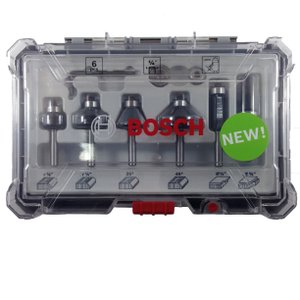 Conjunto De Fresas 6 Un. Acabamento Haste 1/4" Bosch - 2607017470